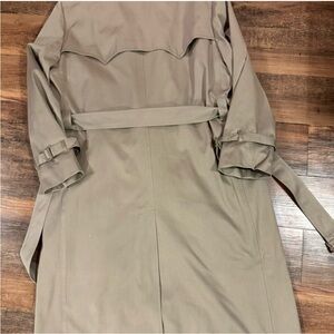 London Fog “Towne” Tan Double-Breasted Overcoat-Belted, Zip-Out Lining, 40R